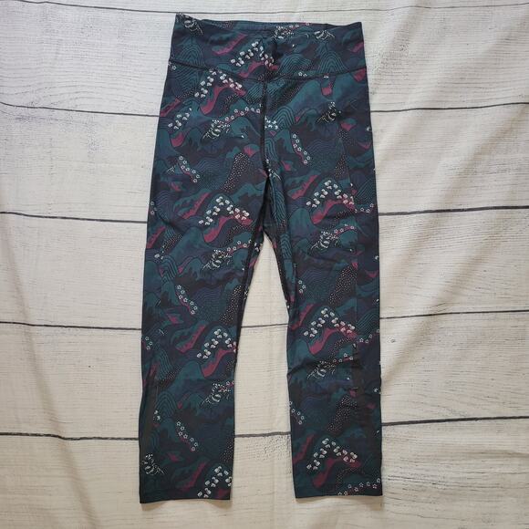 Sweaty Betty Size XS Japanese Flower Print Leggings High Rise Performance - Picture 2 of 6